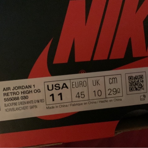 Jordan 1 pine green 2.0 size 11 - Picture 5 of 6